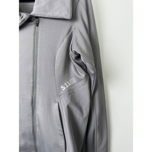 511 Tactical Kinetic Full Zip Jacket Gray Size S Pockets Asymmetrical Zipper A60 - Picture 2 of 6